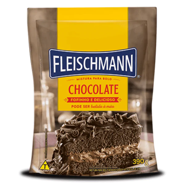 Mistura Bolo Chocolate Fleischmann - 390gr - Imagem 1