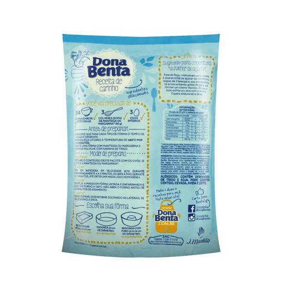 Mistura Bolo Dona Benta Laranja Pouch - 450G - Imagem 2