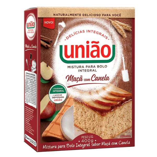 Mistura Bolo União Maçã c/ Canela - 400gr - Imagem 1