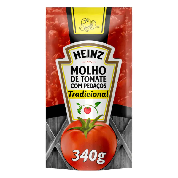 Molho de Tomate Tradicional Heinz Sachê - 340gr - Imagem 1