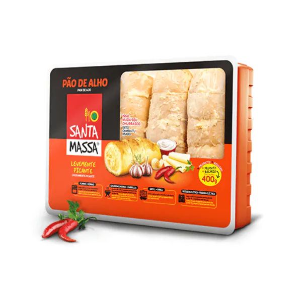 Pão de Alho Santa Massa Apimentado - 400gr - Imagem 2