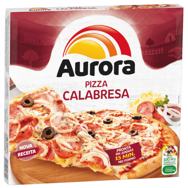 Pizza Congelada Aurora Calabresa - 460G-1 Pizza Congelada Aurora Calabresa - 460gr - Imagem 1