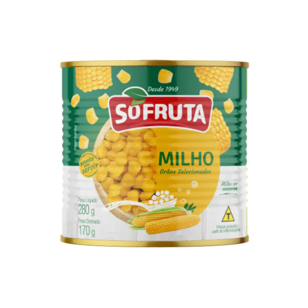 Milho em Conserva Verde SoFruta - 170gr - Imagem 1