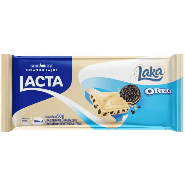 Barra de Chocolate Lacta Oreo/Laka - 80gr - Imagem 1