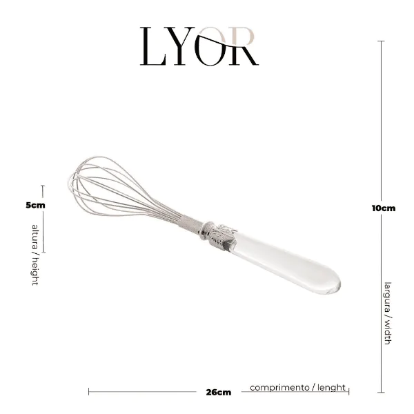 Batedor de Ovos Lyor Inox Destiny Transp. - 26cm - Imagem 4