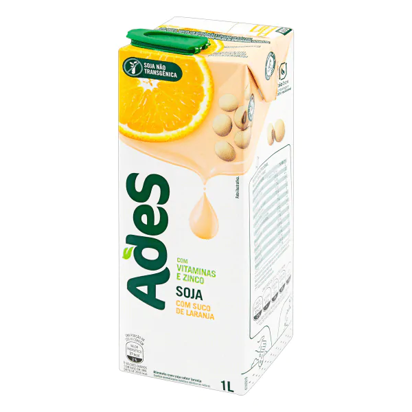 Bebida À Base de Soja Ades Laranja - 1L - Imagem 2