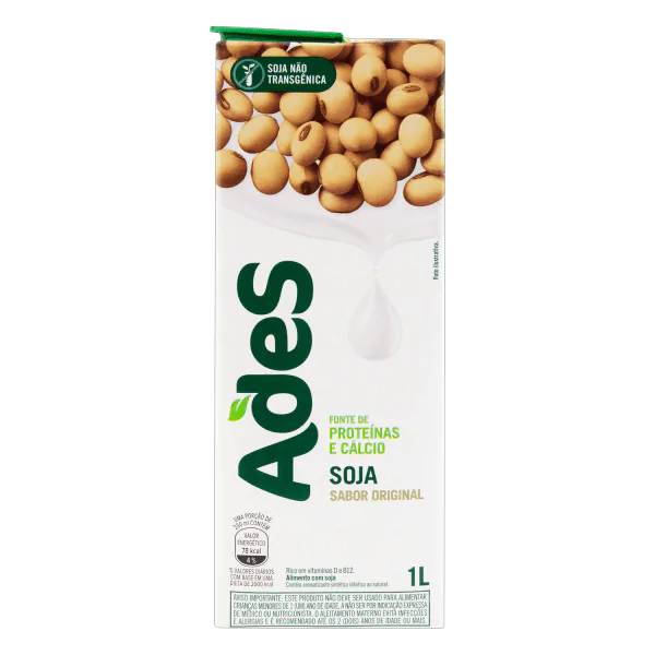 Bebida À Base Soja Ades Original - 1L - Imagem 1