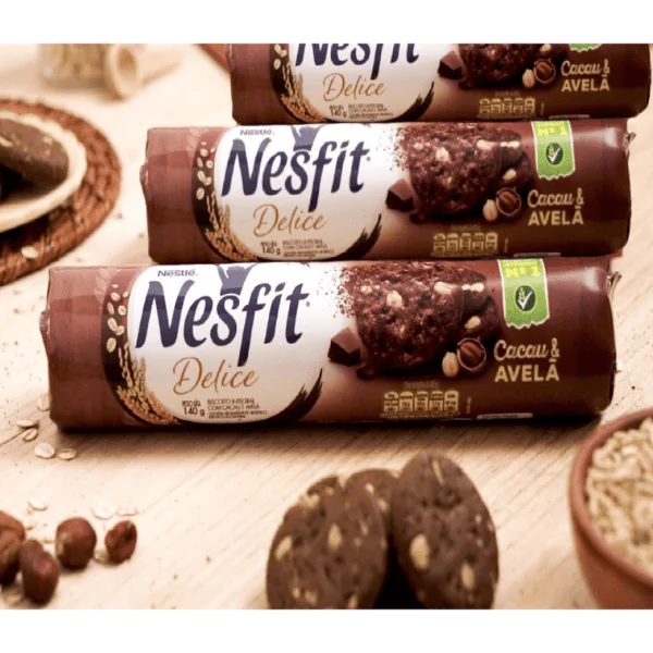 Biscoito Nestlé Nesfit Cacau e Avelã - 140gr - Imagem 3