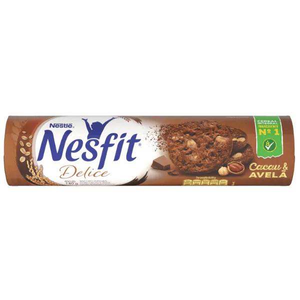 Biscoito Nestlé Nesfit Cacau e Avelã - 140gr - Imagem 1