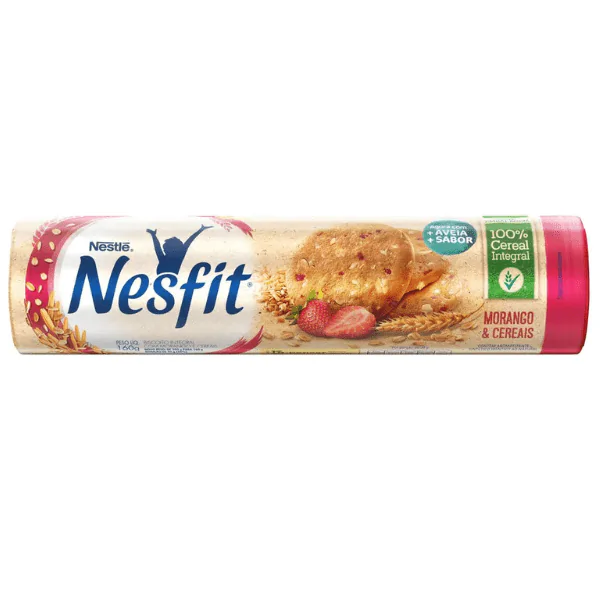 Biscoito Nesfit Morango e Cereais - 140gr - Imagem 1