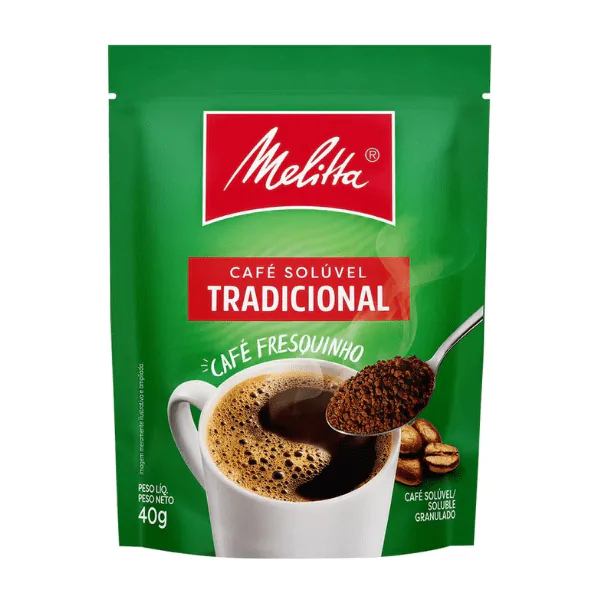 Café Solúvel Melitta Tradicional Sachê - 40gr - Imagem 1