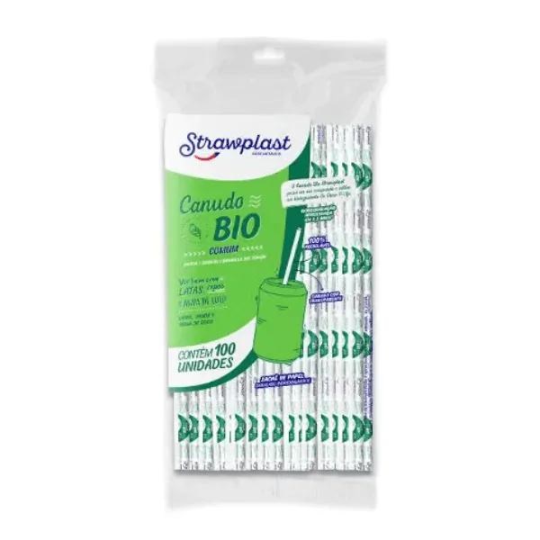 Canudo Plástico Bio Tok Flexível - 40und - Imagem 1