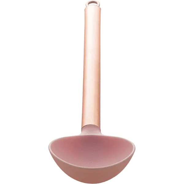 Colher Lyor de Nylon Rosa Cabo Aço Inox Rosé - 34cm - Imagem 2