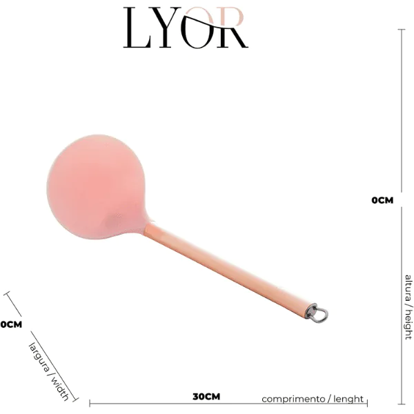 Concha Lyor de Nylon Rosa Cabo Aço Inox Rosé - 30cm - Imagem 3