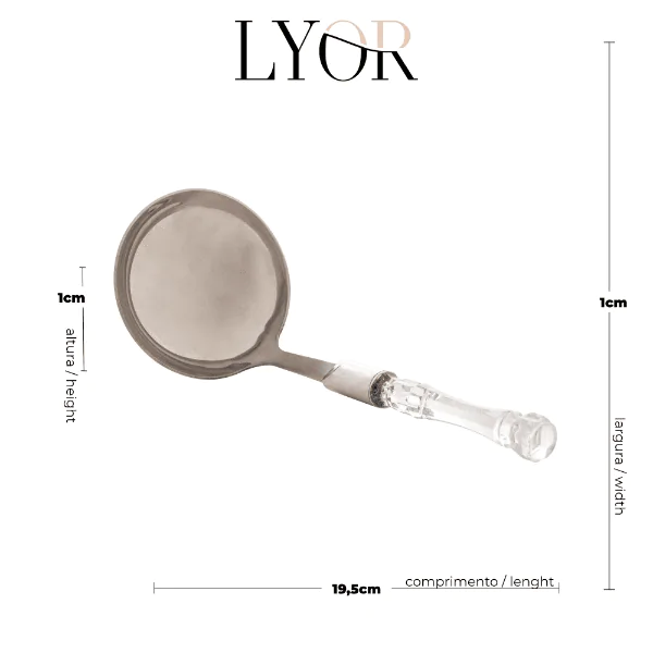 Concha P/ Sopa Lyor Inox Bambu Transp. - 19,5cm - Imagem 3