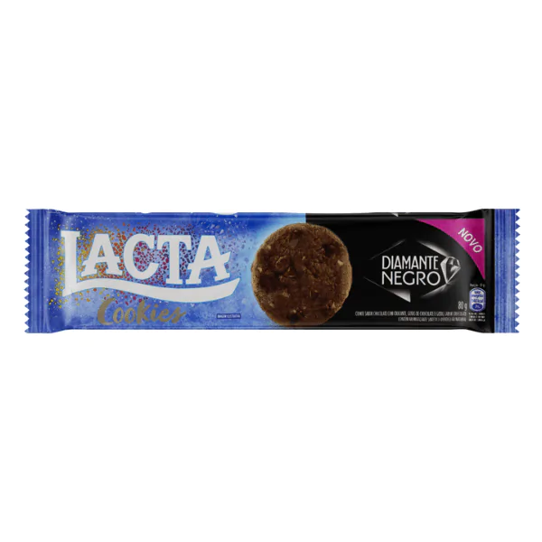 Cookie Chocolate Lacta Diamante Negro - 80gr - Imagem 1