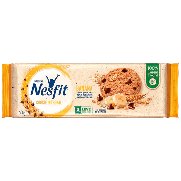 Cookie Nesfit Banana & Chocolate - 60gr - Imagem 1