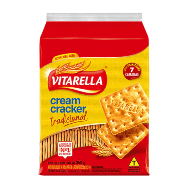 Biscoito Vitarella Cream Cracker - 350gr - Imagem 1