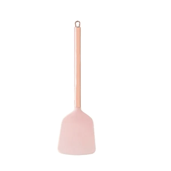 Espátula Lyor de Nylon Rosa Cabo Aço Inox Rosé - 34cm