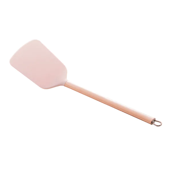 Espátula Lyor de Nylon Rosa Cabo Aço Inox Rosé - 34cm - Imagem 3