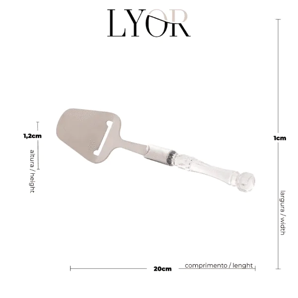Espátula P/ Queijo Lyor Inox Bambu Transp. - 20cm - Imagem 3