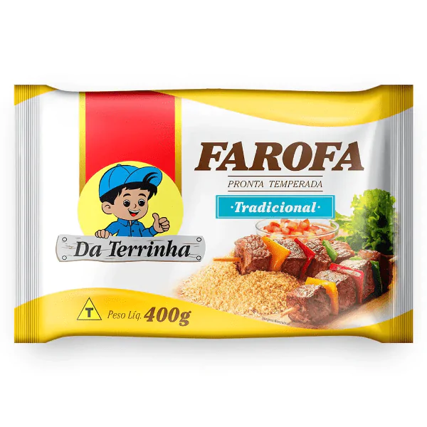 Farofa Pronta Da Terrinha Tradicional - 400G-1 Farofa Pronta Da Terrinha Tradicional - 400gr - Imagem 1