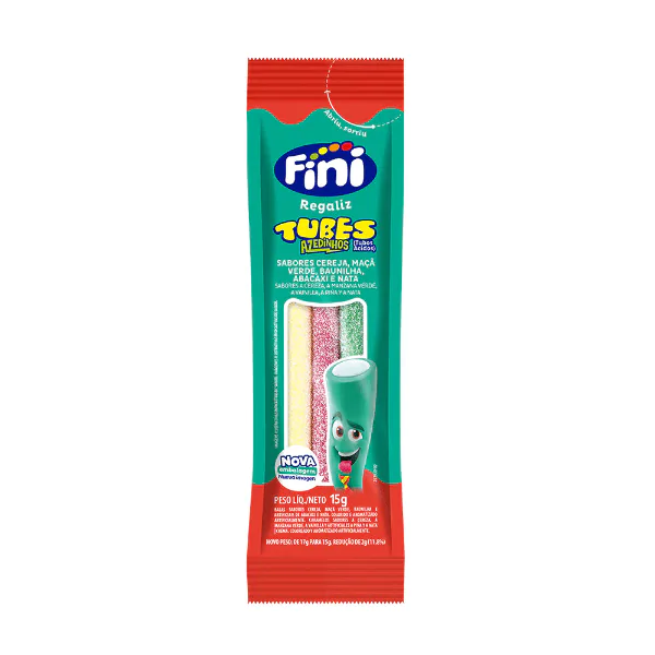 Bala Fini Tubes Três Cores - 15gr