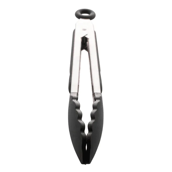 Pinça Silicone C/ Cabo Inox Charmy Preto - 27cm - Imagem 2