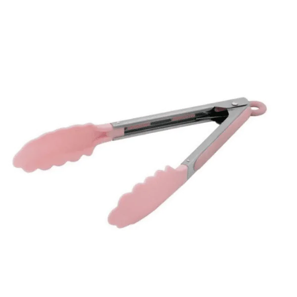 Pinça Silicone C/ Cabo Inox Charmy Rosa - 27cm - Imagem 3