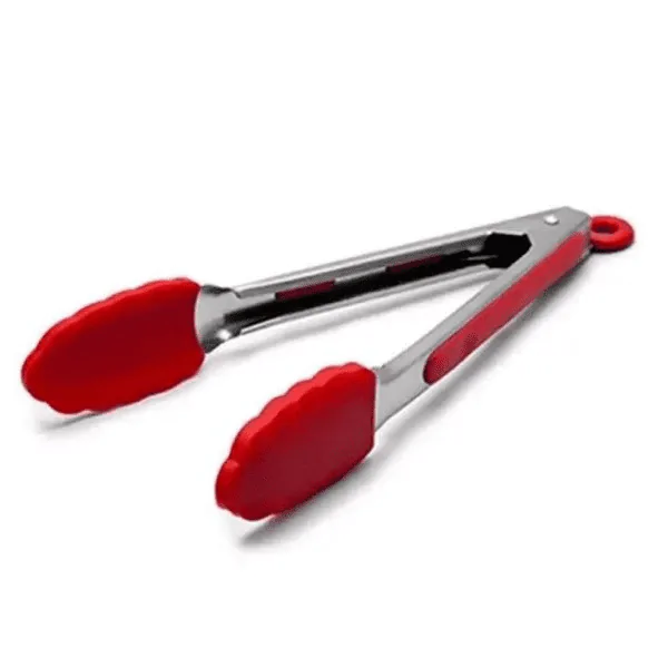 Pinça Silicone C/ Cabo Inox Charmy Vermelho - 27cm - Imagem 2