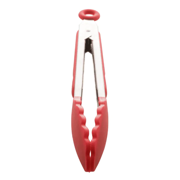 Pinça Silicone C/ Cabo Inox Charmy Vermelho - 27cm - Imagem 3