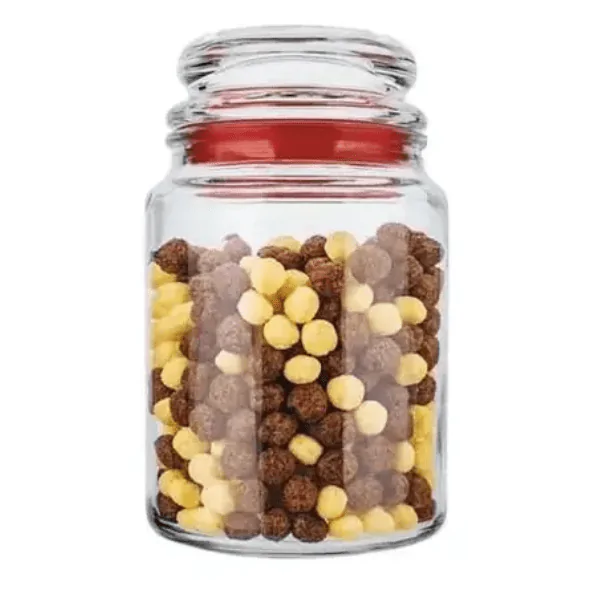 Pote Hermético Vidro Lyor C/ Silicone Vermelho - 750Ml - Imagem 2