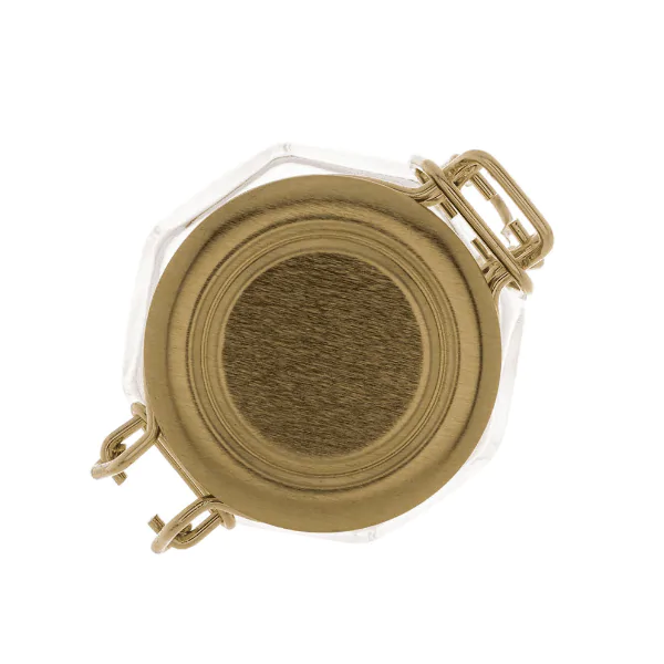 Pote de Vidro Hermético Lyor Tampa Dourada - 6x5x8cm - Imagem 3