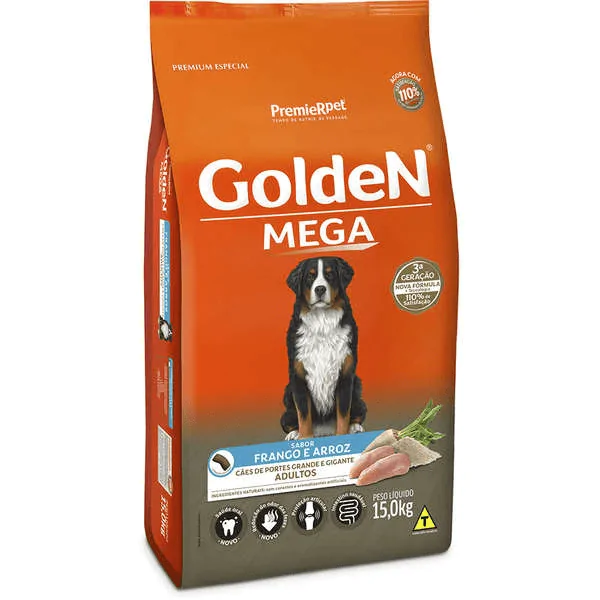 Ração Golden Mega Adultos - 15Kg - Imagem 1