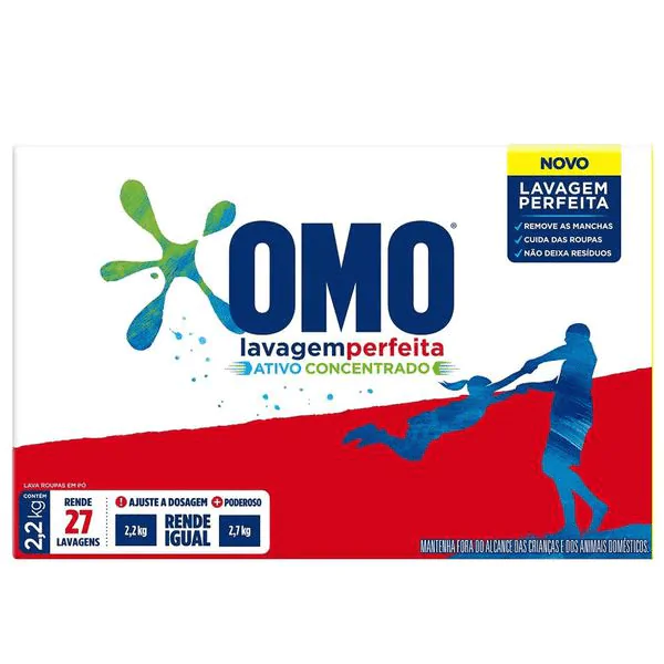 Sabão em Pó OMO Lavagem Perfeita - 2,2Kg - Imagem 1