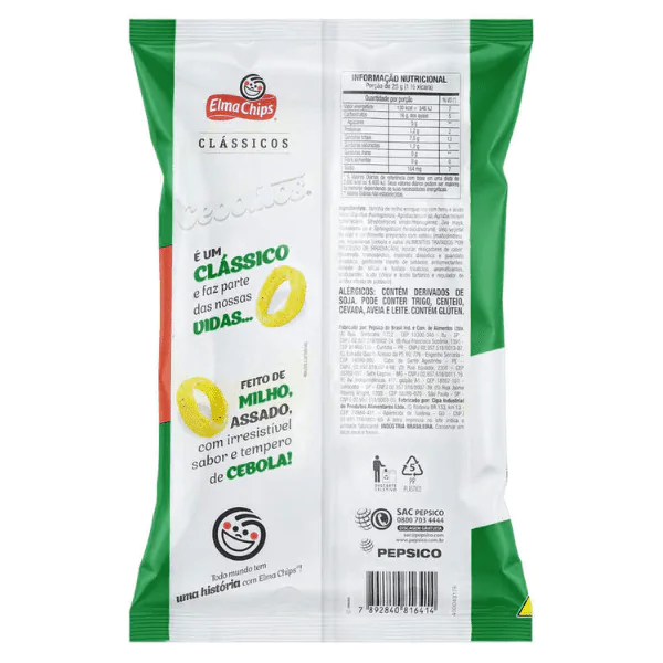 Salgadinho Elma Chips Cebolitos - 60gr - Imagem 2