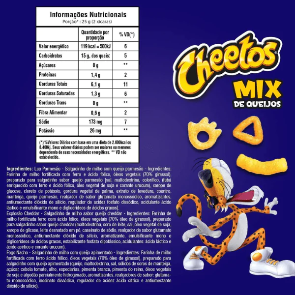 Salgadinho Cheetos Mix Queijo - 41gr - Imagem 2