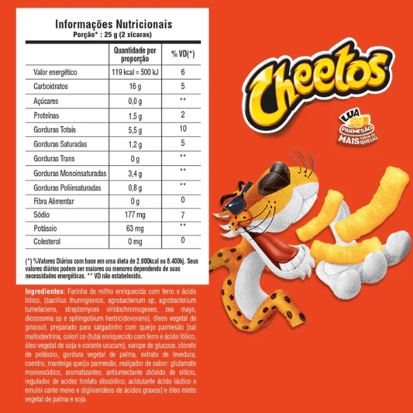 Salgadinho Cheetos Lua Parmesão - 40gr - Imagem 2