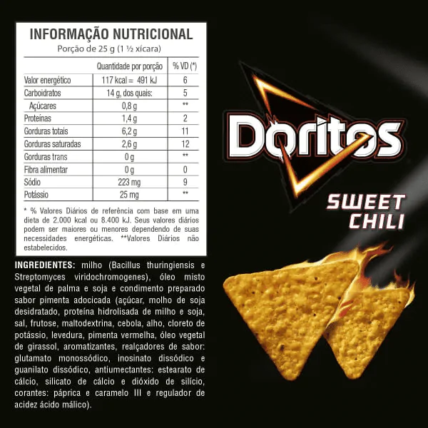 Salgadinho Doritos Sweet Chilli - 48gr - Imagem 2