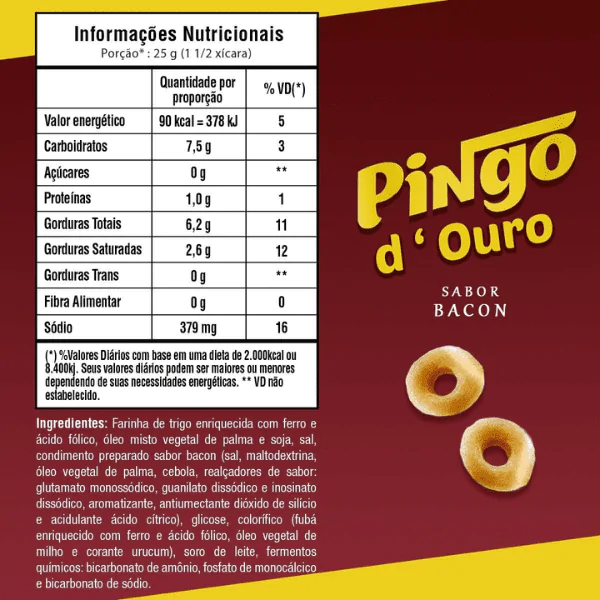 Salgadinho Pingo Bacon - 30gr - Imagem 2