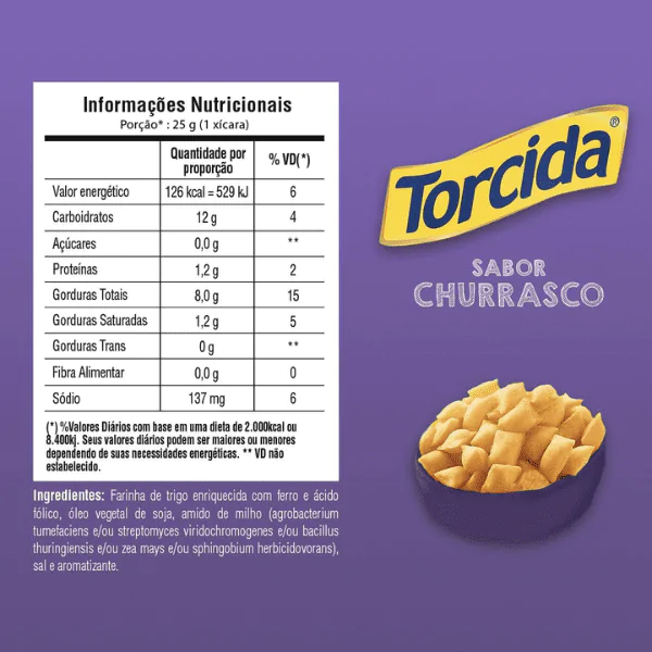 Salgadinho Torcida Churrasco - 100gr - Imagem 2