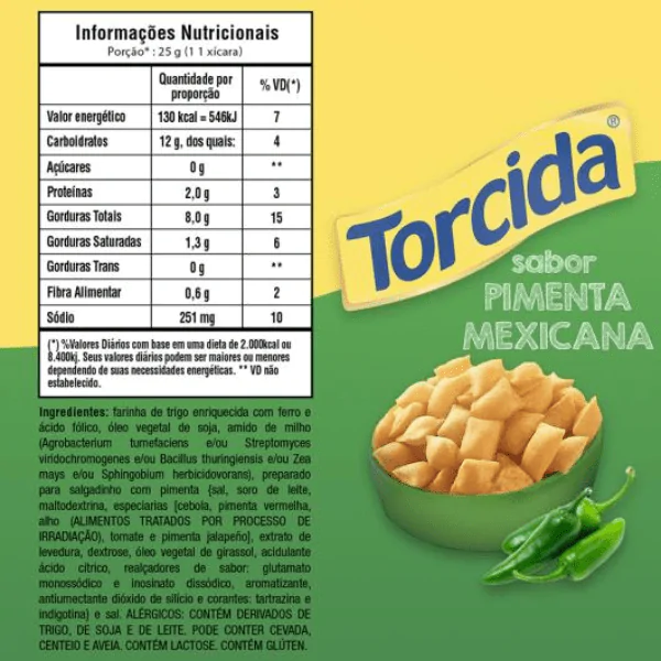 Salgadinho Torcida Pimenta Mexicana - 450G - Imagem 2