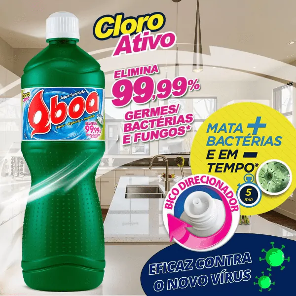 Água Sanitária Qboa Cloro Ativo - 1L - Imagem 2