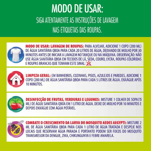 Água Sanitária Qboa Cloro Ativo - 1L - Imagem 4
