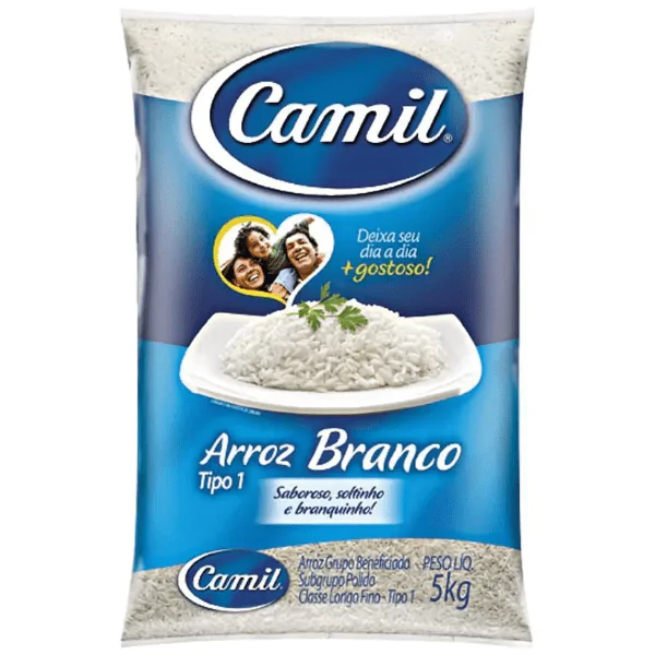 Arroz Branco Tipo 1 Camil - 5Kg