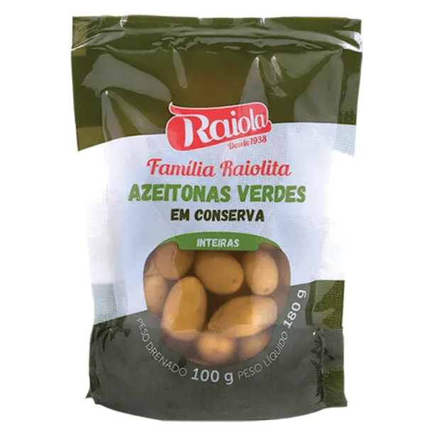 Azeitona Verde Raiola Sc - 100gr - Imagem 1