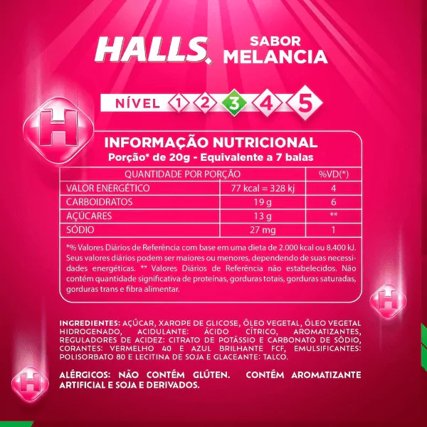 Bala Halls Sabor Melancia - 28gr - Imagem 2