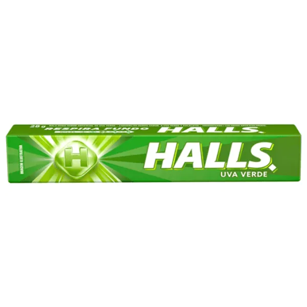 Bala Halls Sabor Uva Verde - 28gr - Imagem 1