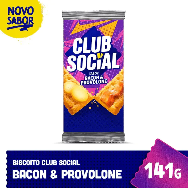 Biscoito Club Social Bacon & Provolone - 141gr - Imagem 2