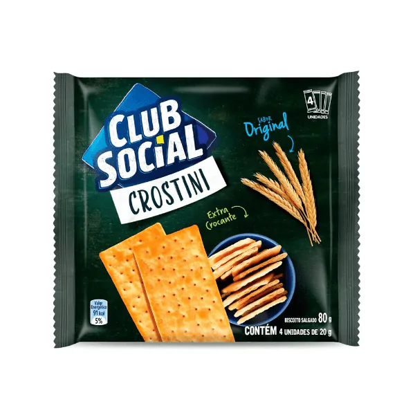Biscoito Club Social Crostini Original - 80gr - Imagem 1